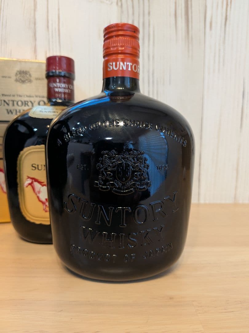 「未開封」サントリーオールド 干支ラベル馬と特級麦の穂ラベルの古酒2本セット