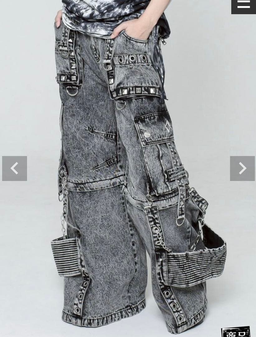 REFLEM【レフレム】2WAYセパレートデニムカーゴパンツ　グレー