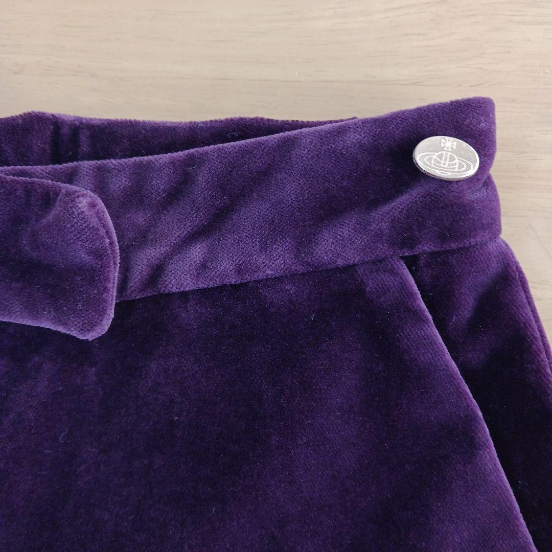 ヴィヴィアンウエストウッド　パンツ　ベロアパンツ　パープル