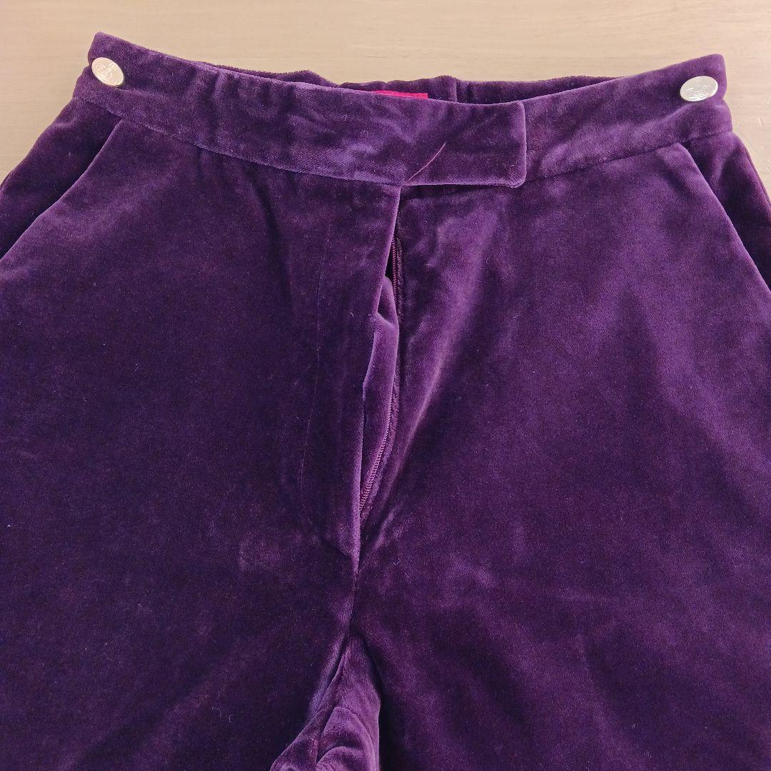 ヴィヴィアンウエストウッド　パンツ　ベロアパンツ　パープル