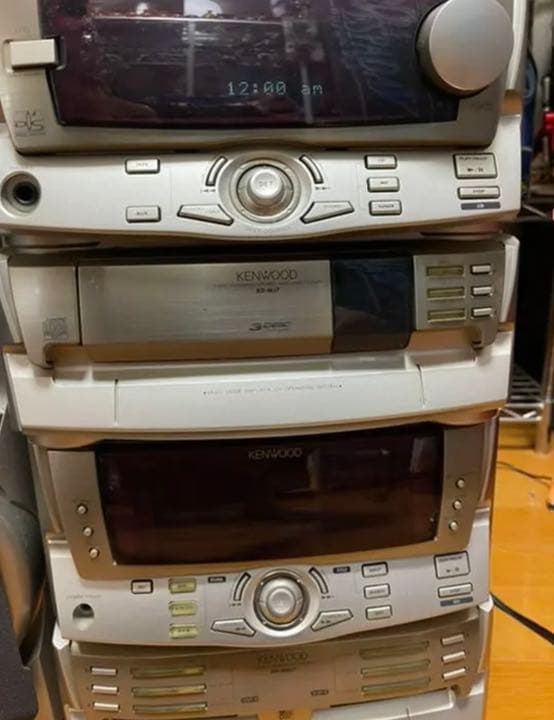 懐かしい レトロ 昭和 KENWOODステレオ MD ラジオ 古い