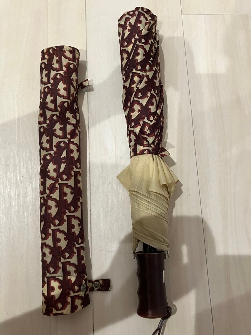 美品✨Dior クリスチャンディオール 傘 ロゴ柄 ヴィンテージ トロッター