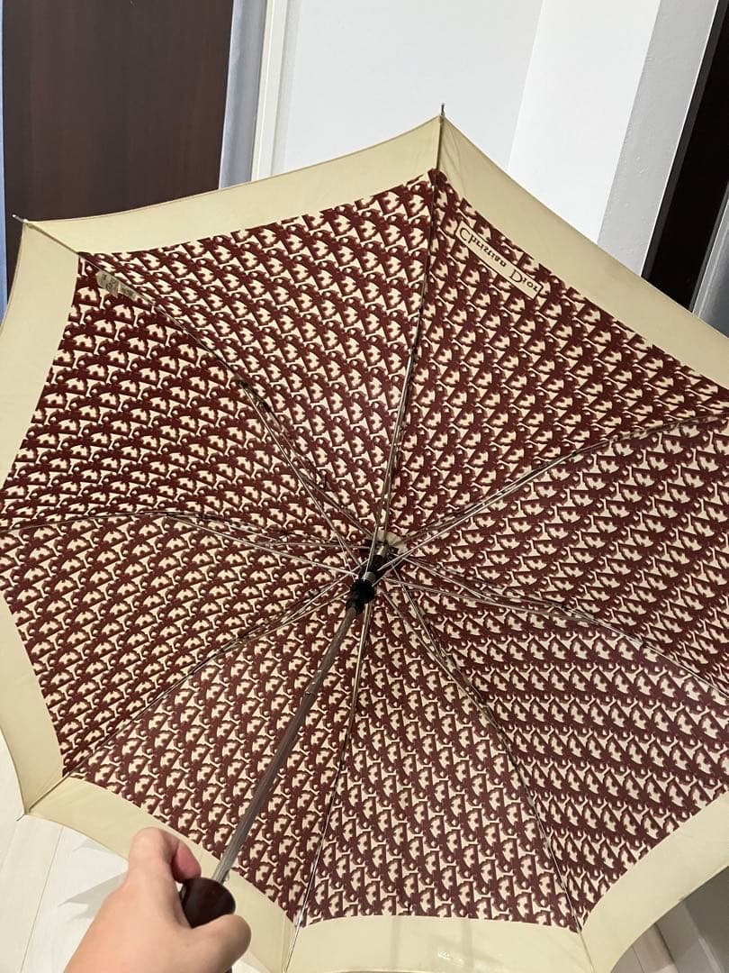 美品✨Dior クリスチャンディオール 傘 ロゴ柄 ヴィンテージ トロッター