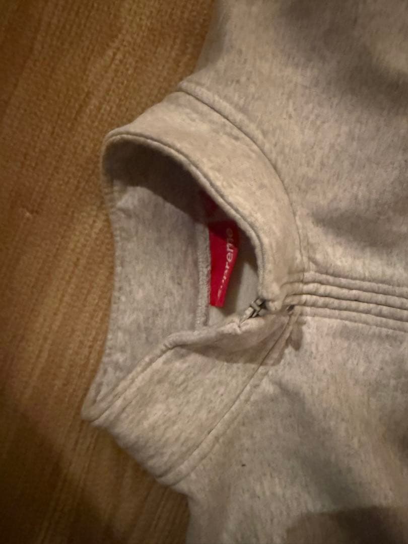 SUPREME グレー ジップアップ スウェット