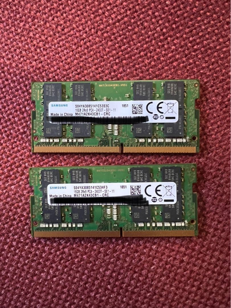 Samsung 16GB メモリ 2枚組