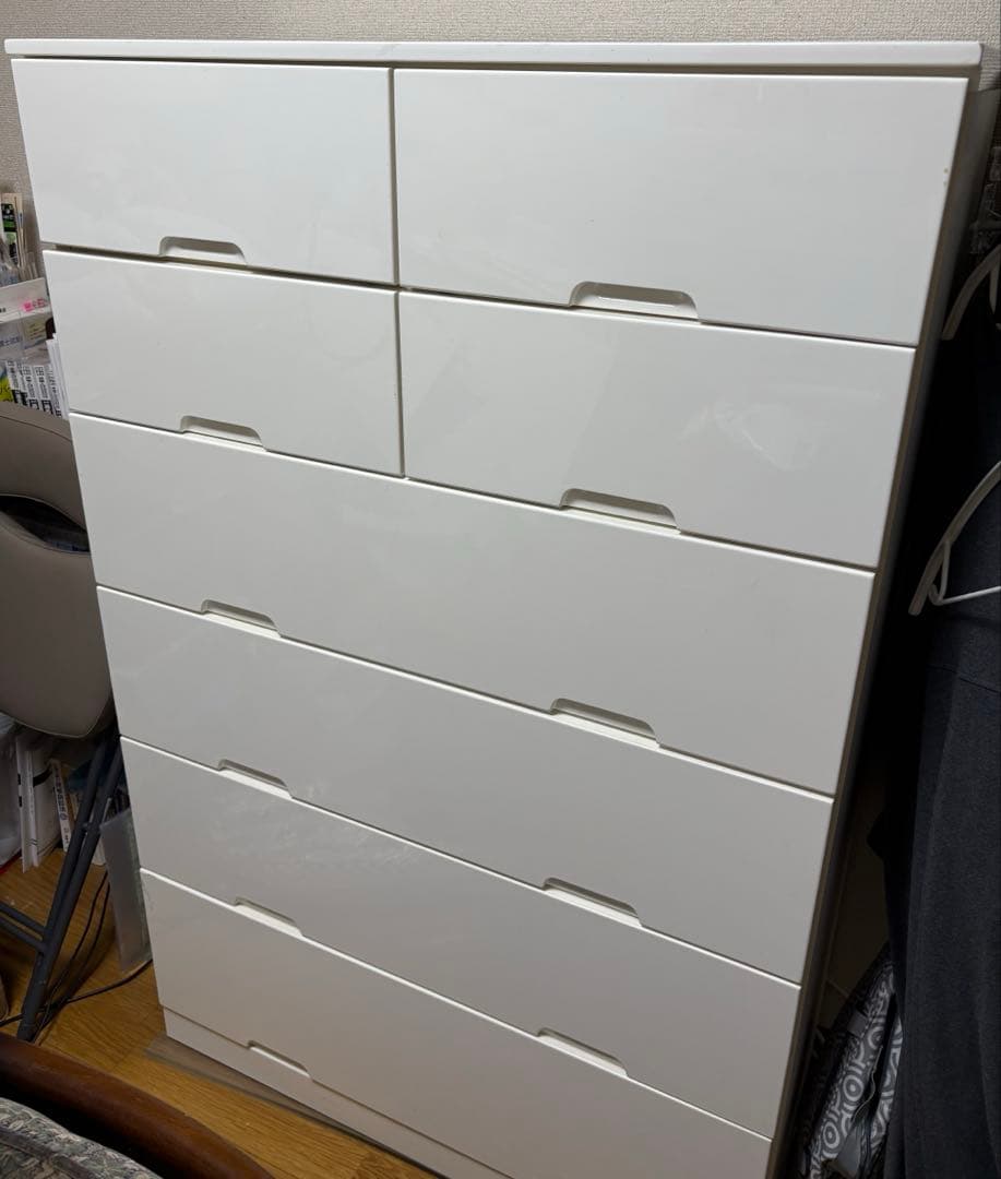 ニトリ　ホワイト　ハイチェスト　タンス