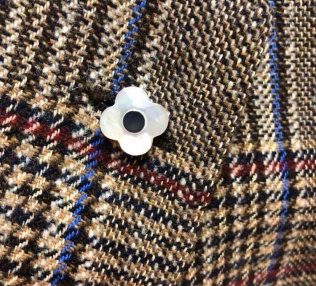 ラルディーニ LARDINI カフスボタン ブートニエール　2個　ホワイト