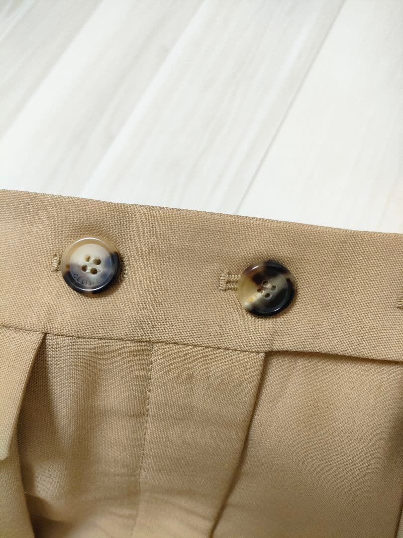 美品☆　セリーヌ　CELINE ハイウエストパンツ　ベージュ