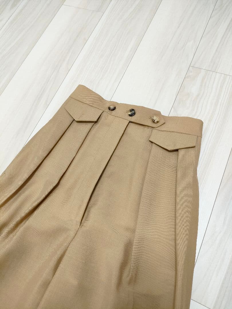 美品☆　セリーヌ　CELINE ハイウエストパンツ　ベージュ