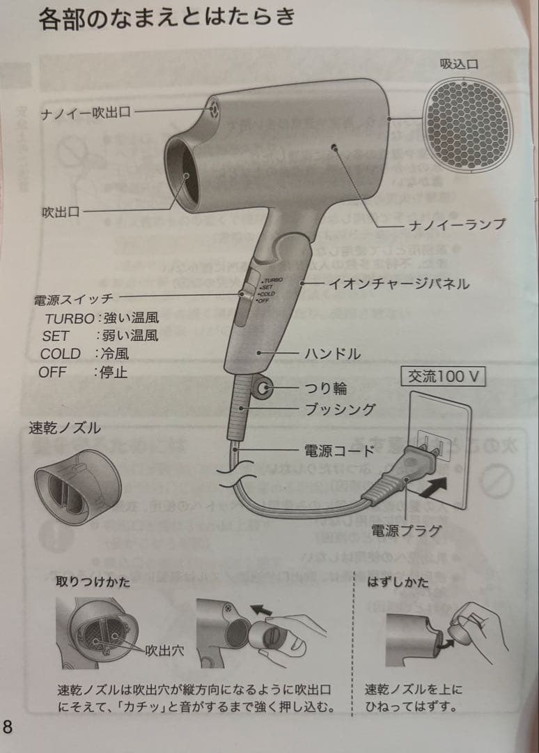 けんけん Panasonic ドライヤー EH-NA2K新品2023年