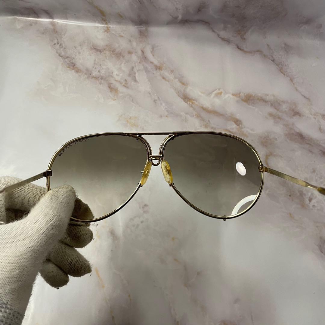 PORSCHE ティアドロップ y2k アビエーター サングラス ケース付き