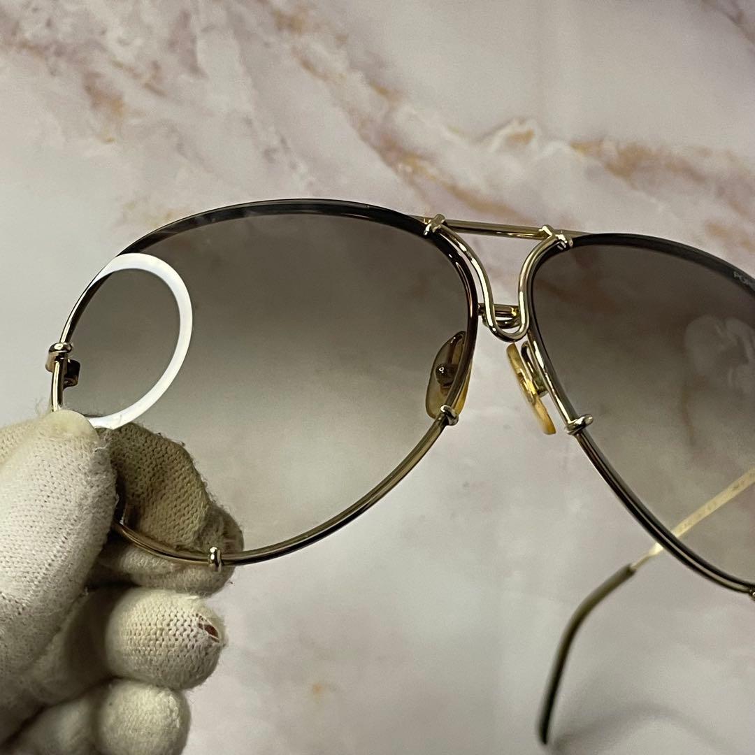 PORSCHE ティアドロップ y2k アビエーター サングラス ケース付き