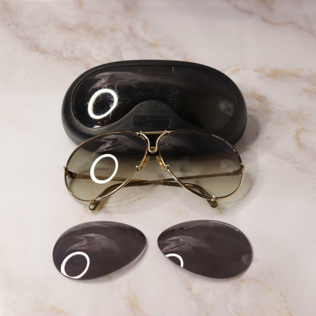 PORSCHE ティアドロップ y2k アビエーター サングラス ケース付き