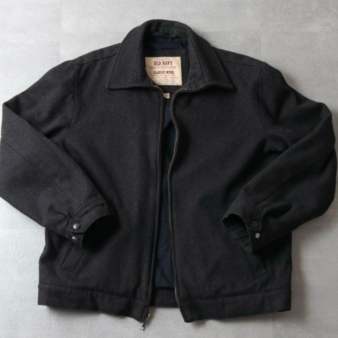 00s OLD NAVY Wool Jacket charcoal Mサイズ