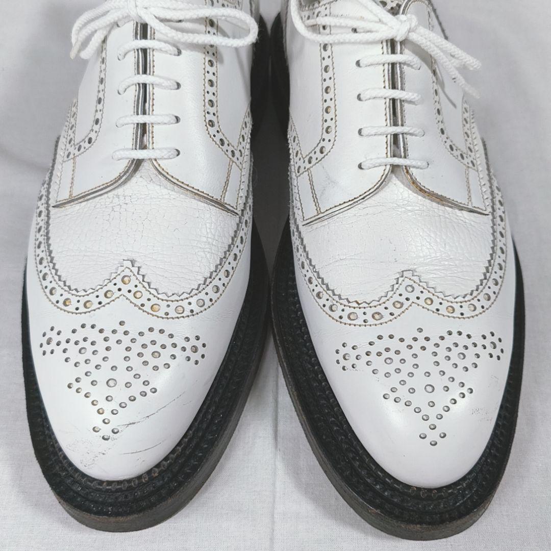 J.M. WESTON　トリプルソール　ウィングチップ　ブローグシューズ　白