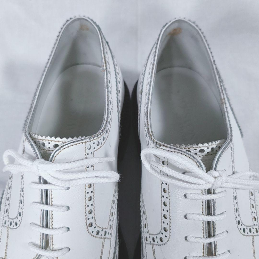 J.M. WESTON　トリプルソール　ウィングチップ　ブローグシューズ　白