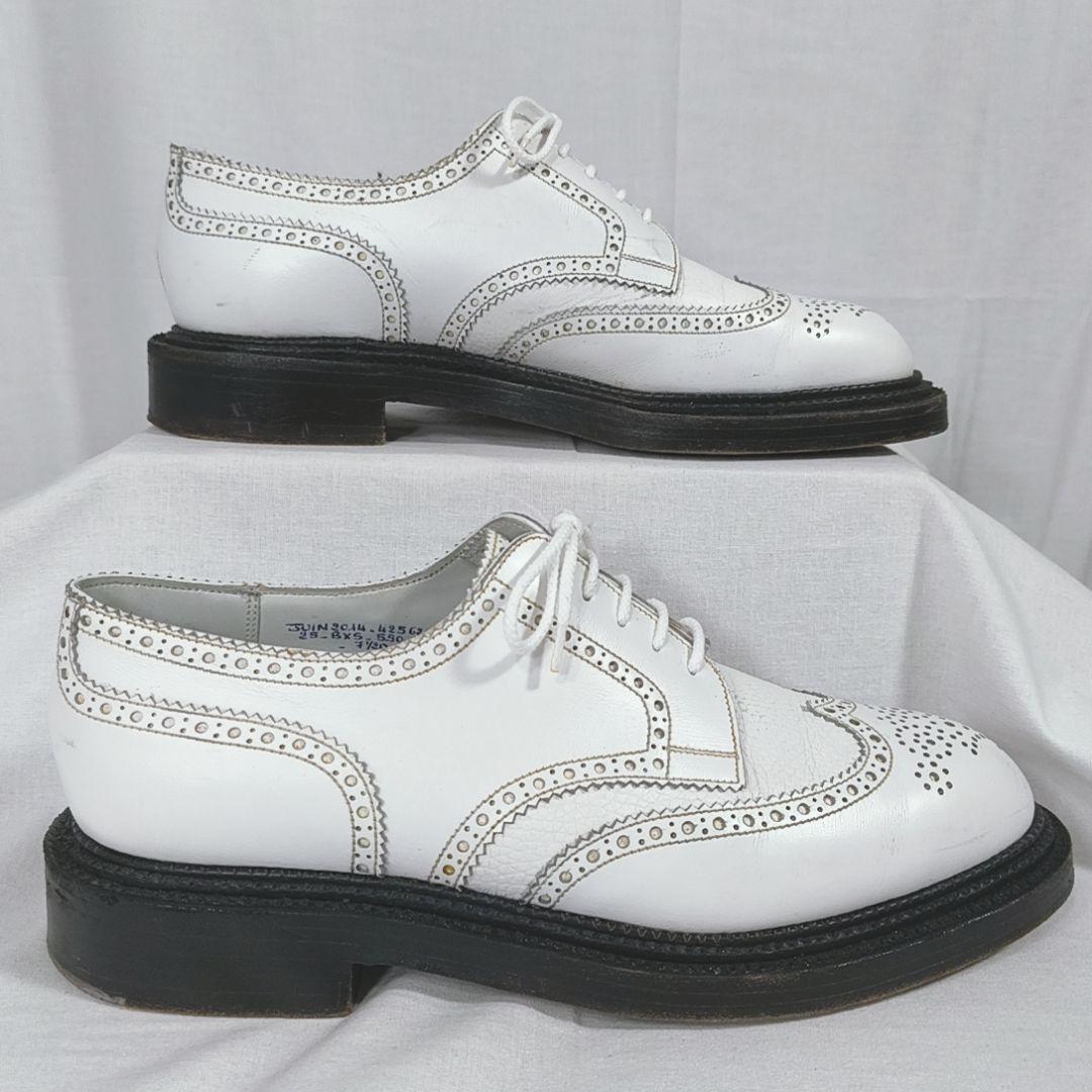 J.M. WESTON　トリプルソール　ウィングチップ　ブローグシューズ　白