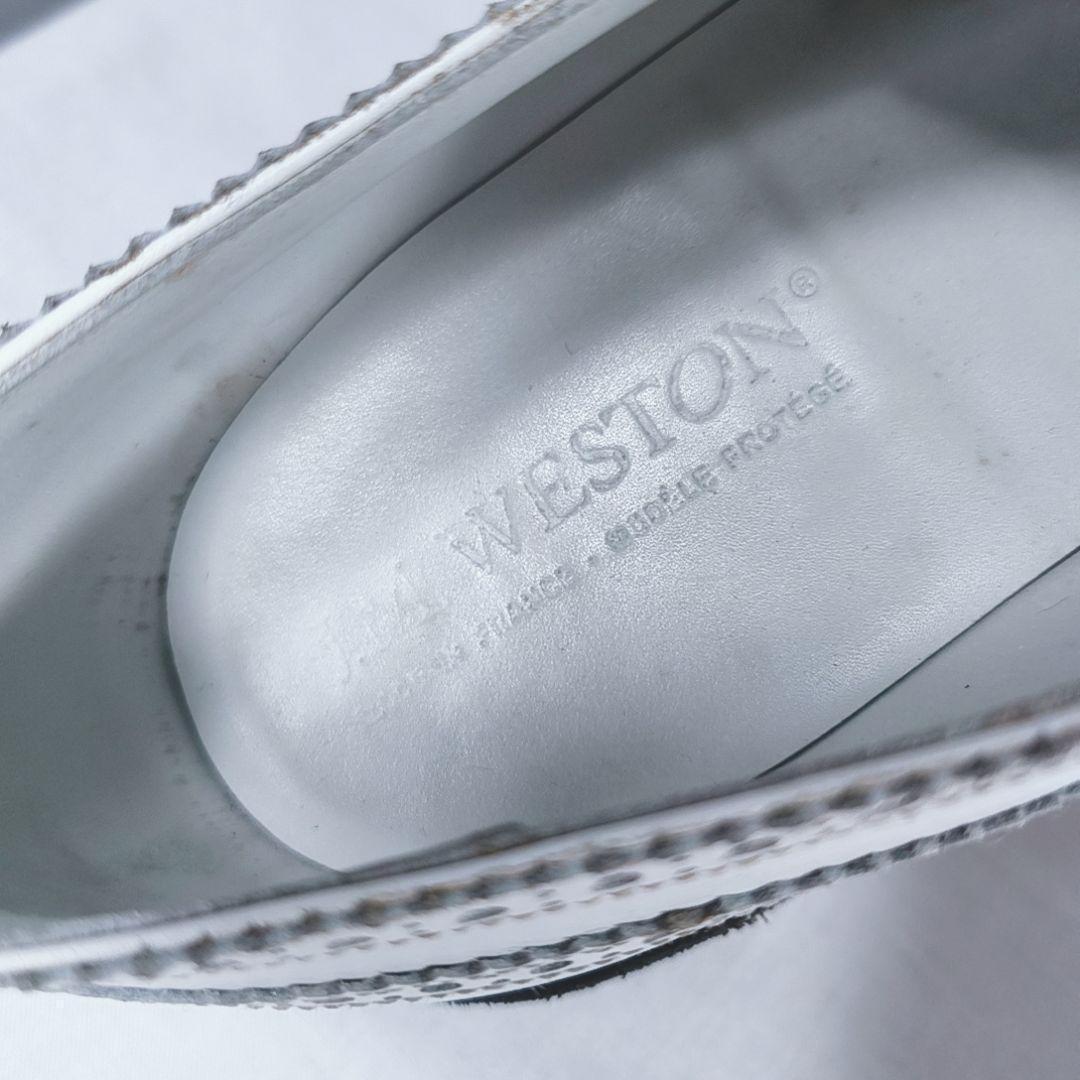 J.M. WESTON　トリプルソール　ウィングチップ　ブローグシューズ　白