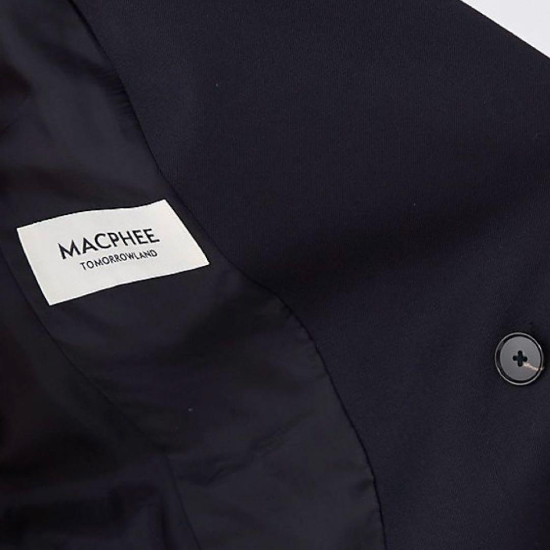 25ss 極美✨マカフィー ウールギャバジンダブルブレストジャケットネイビー36