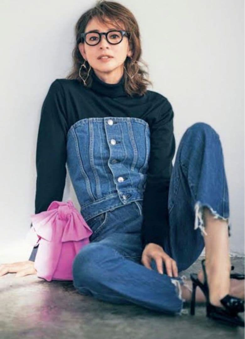 3280さま専用　HYKE　DENIM STRAPLESS TOP　ビスチェ