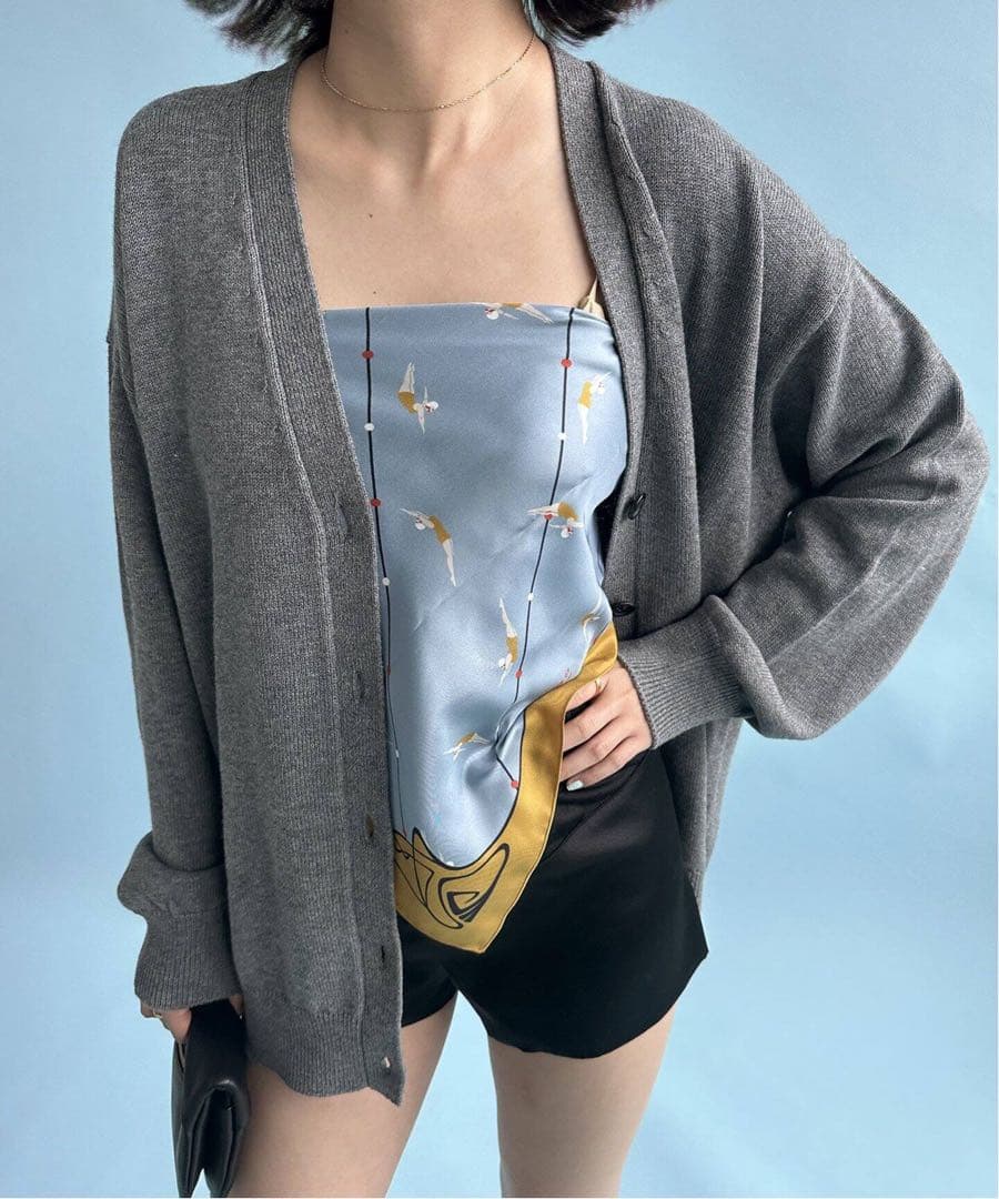 EDIT. FOR LULU コットンウールVネックカーディガン