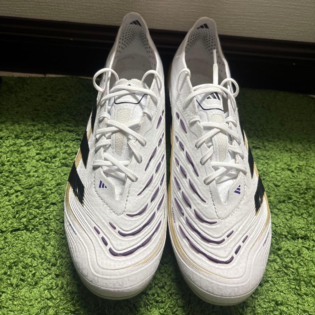 極美品 アディダス　プレデター　エリート　HGAG　25.5cm　白金紫