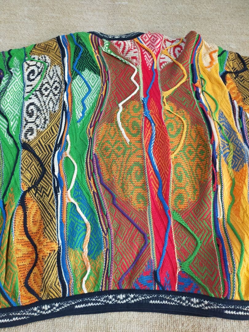 クージーニット幾何学模様 セーター( M)