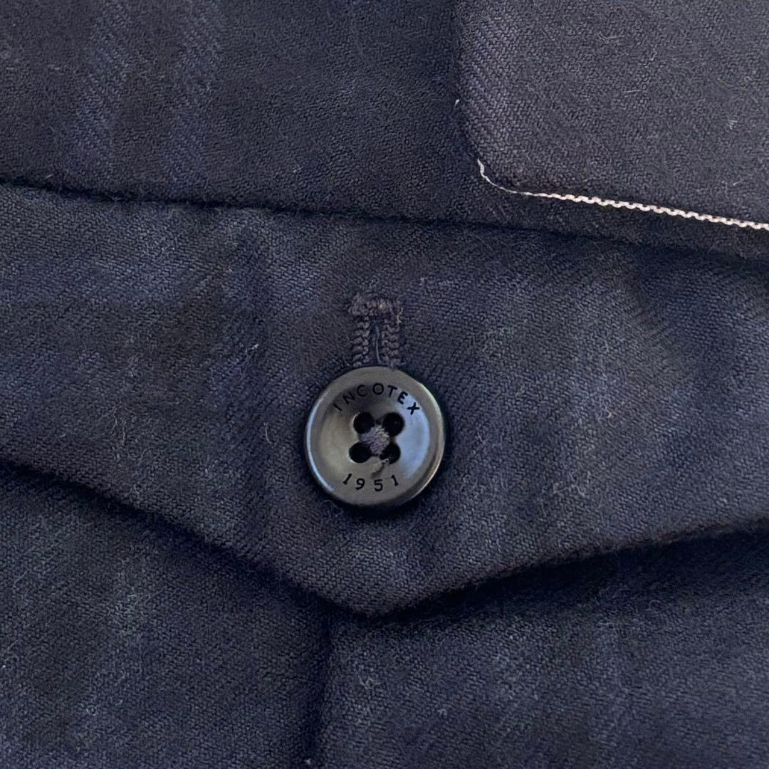 【近年モデル 極上サキソニー】インコテックス スリムフィット スラックス 48