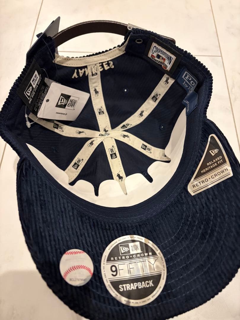ラルフローレン×Yankees コーデュロイキャップ ネイビー（新品未使用❗️）