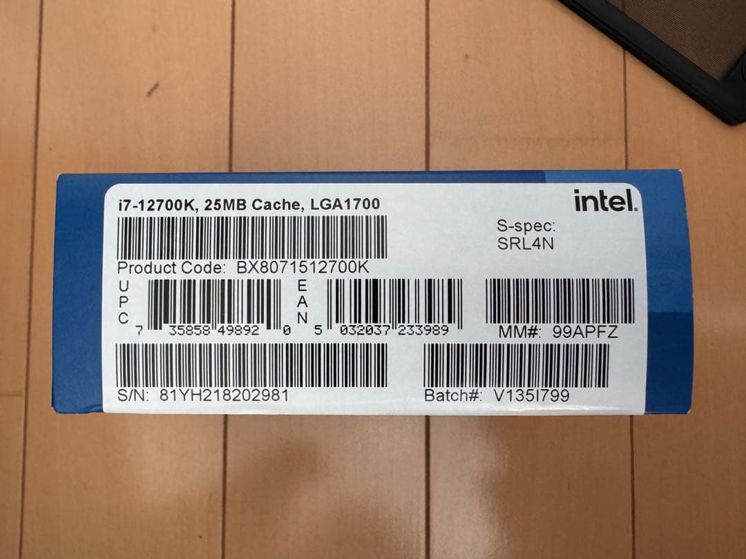 【intel】 Core i7-12700K 12世代 CPU