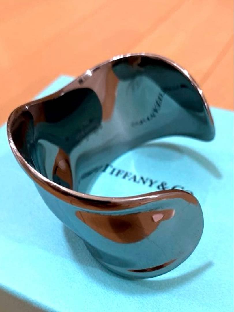 Tiffany ティファニー ボーンカフ ルテニウム バングル 右手用