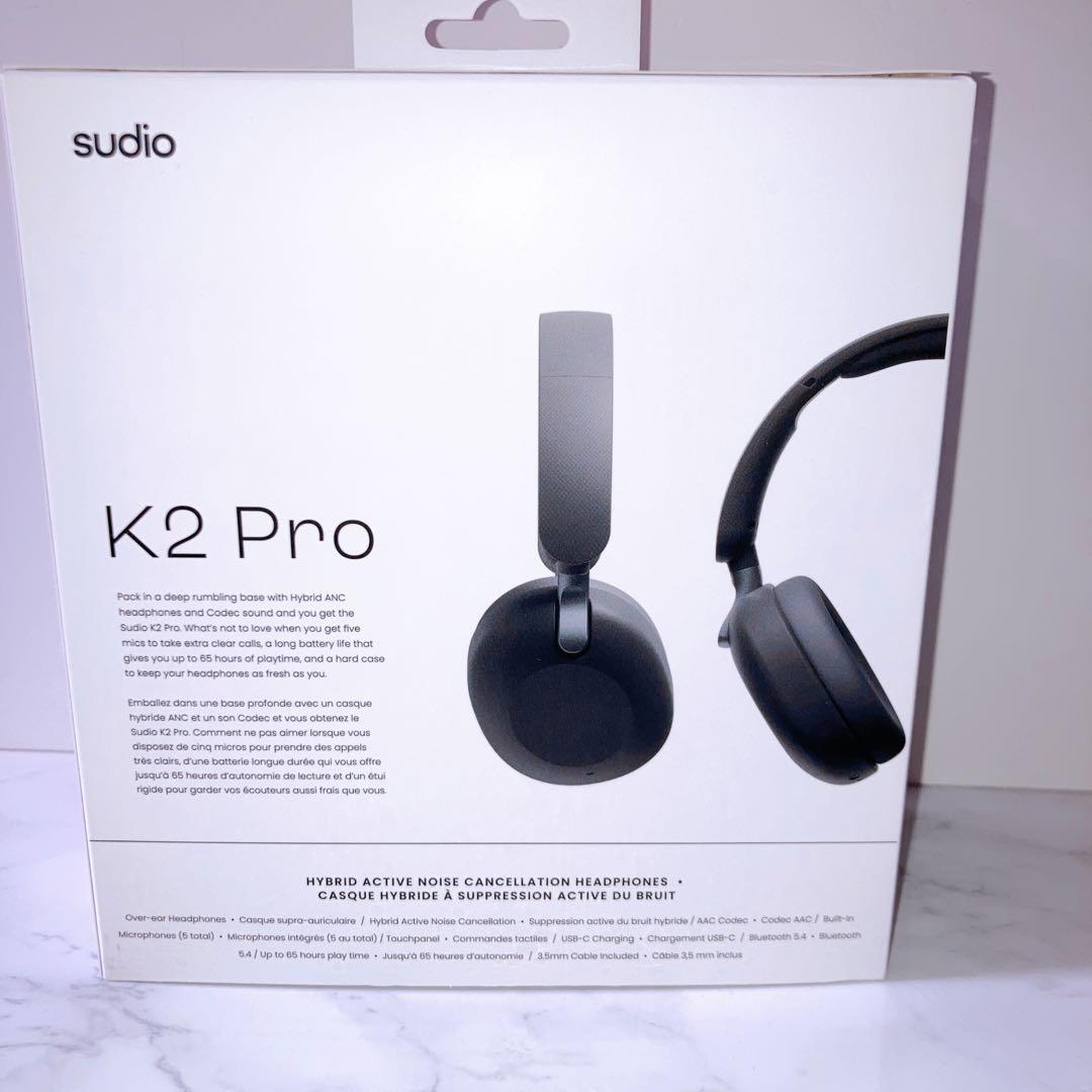 【新品未使用】sudio K2 Pro ワイヤレスヘッドフォン　オーディオ 黒