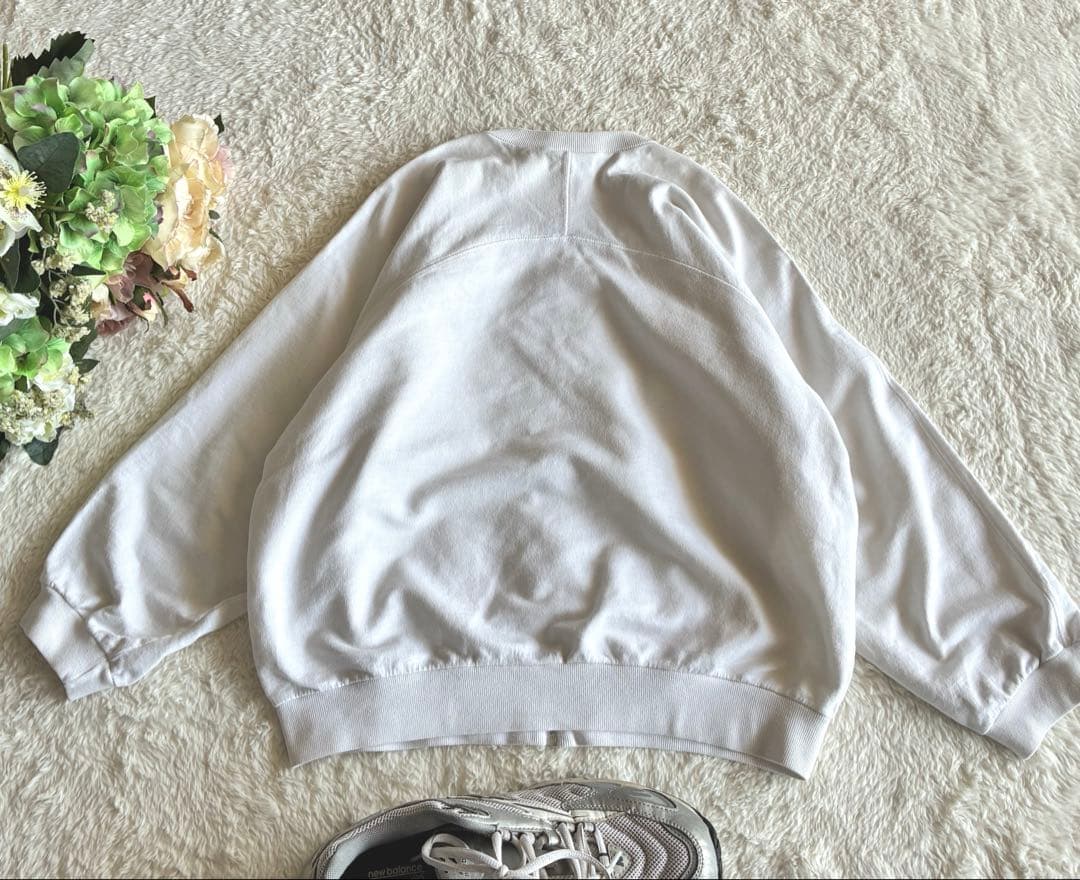 ドリスヴァンノッテン変形ラグラン トップス ririジップ パーカー Sホワイト