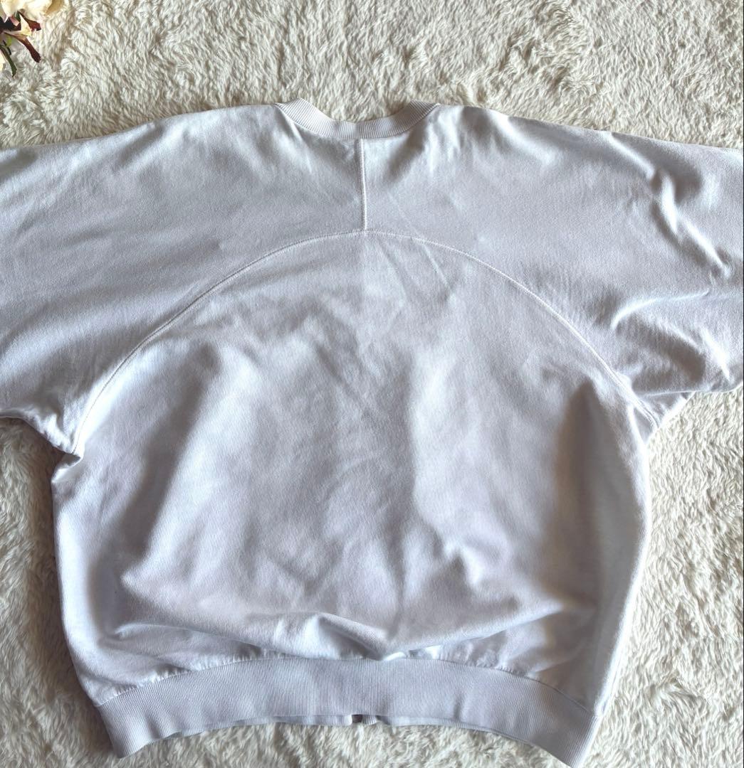 ドリスヴァンノッテン変形ラグラン トップス ririジップ パーカー Sホワイト