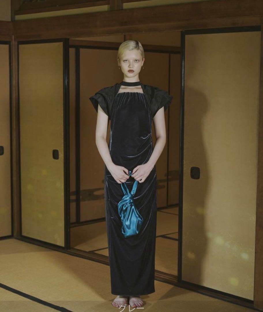 drape velour dress ANDRÉSD ／ アンドレスド