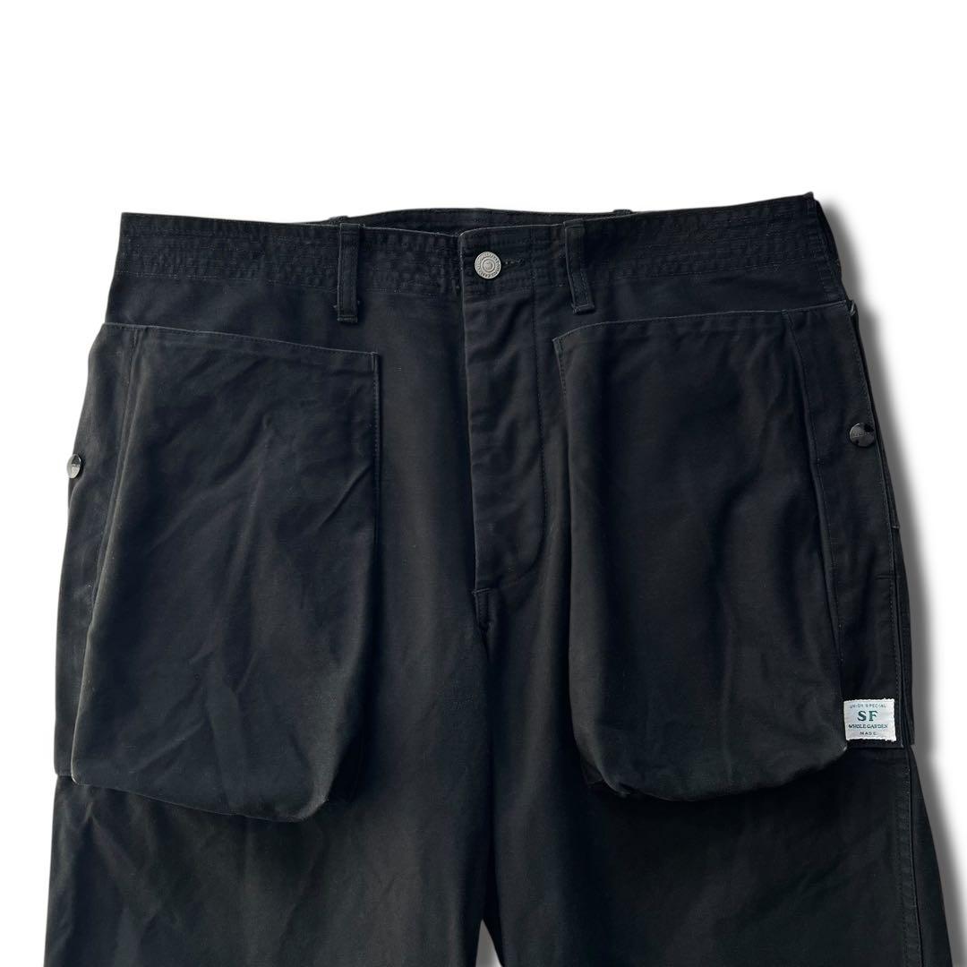 SASSAFRAS Digs Crew Pants 4/5 ブラック L