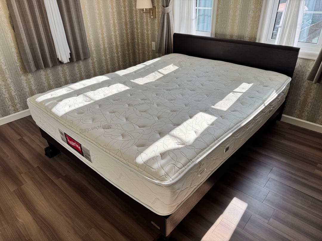 France Bed ベッドフレーム マットレス クイーンサイズ ロータイプ