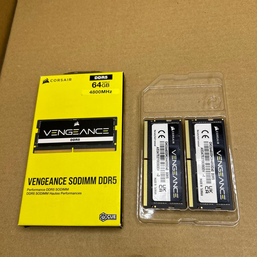 ジャンク　CORSAIR DDR5-4800MHz VENGEANCE 64GB