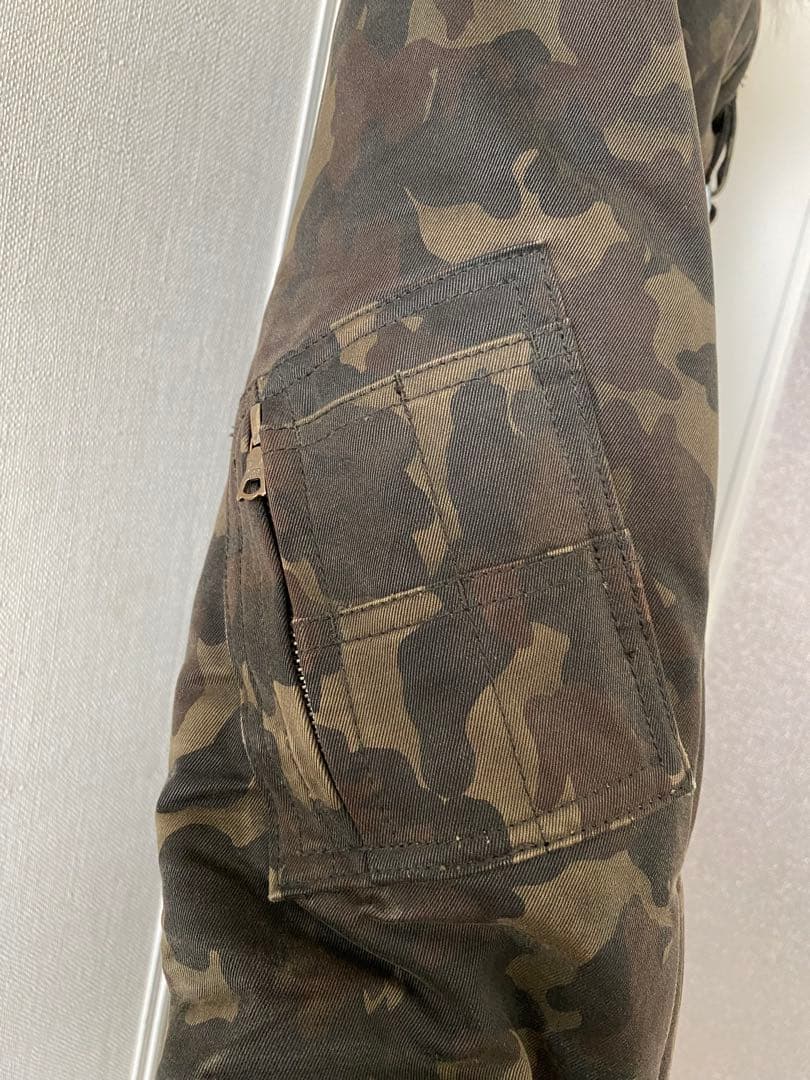 wjk 迷彩柄ファー付きモッズコート　日本製