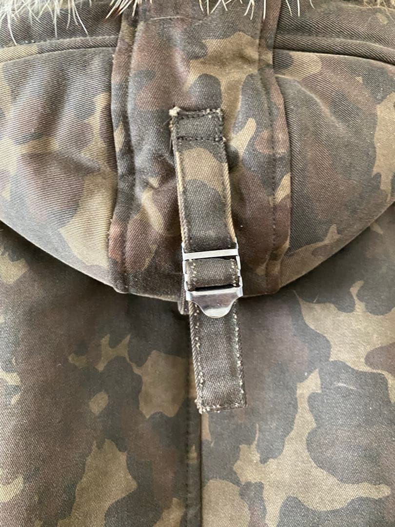 wjk 迷彩柄ファー付きモッズコート　日本製