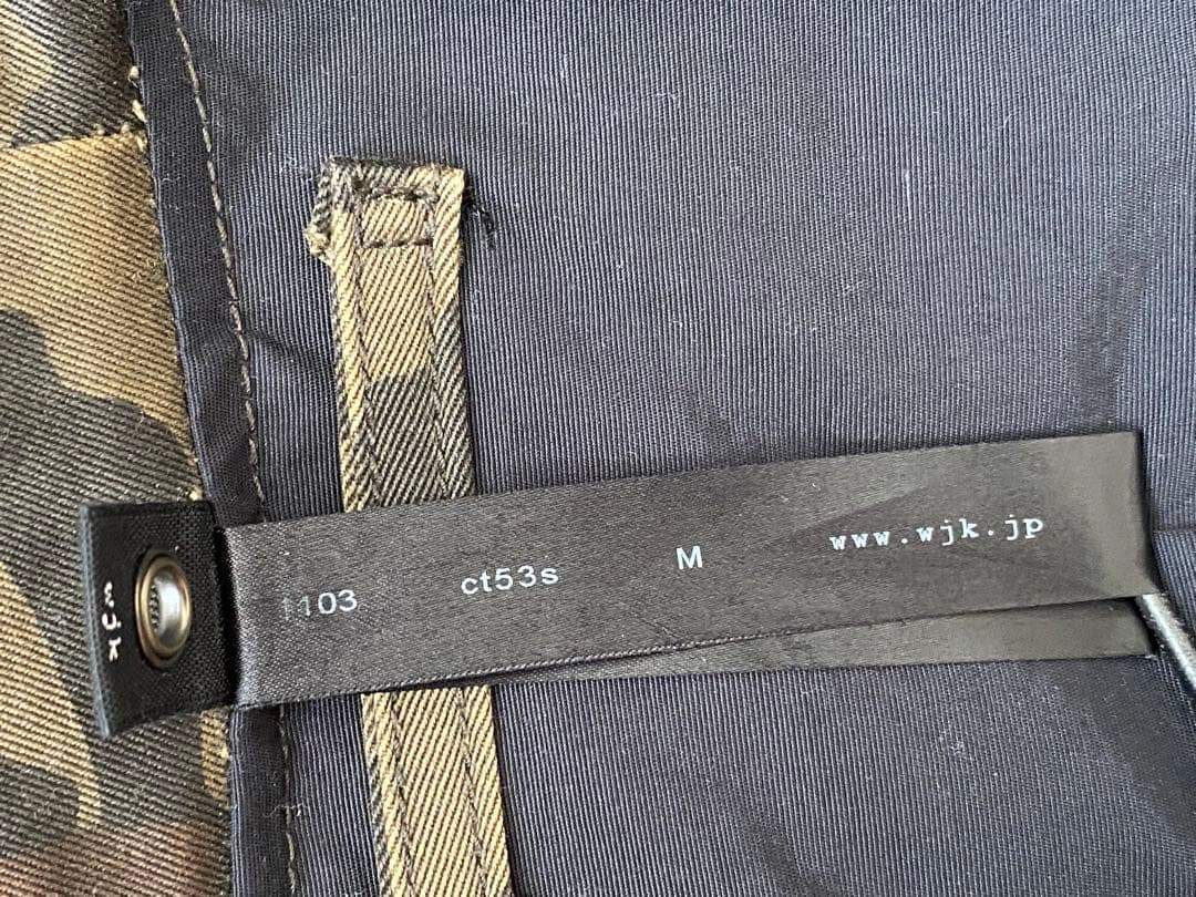 wjk 迷彩柄ファー付きモッズコート　日本製