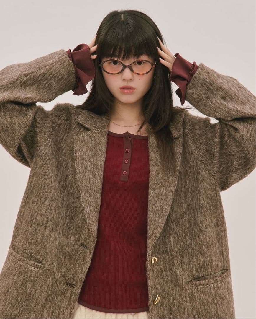 ジャケット・アウター loin nuit shaggy coat / brown