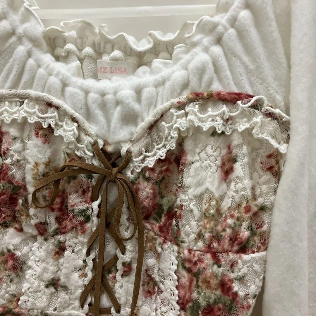 Liz Lisa 花柄レース長袖ミニワンピース