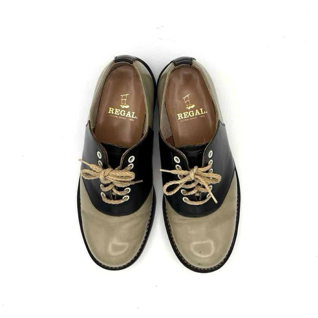 リーガル　サドルシューズ　24.5 グレー　ブラック　バイカラー　2051