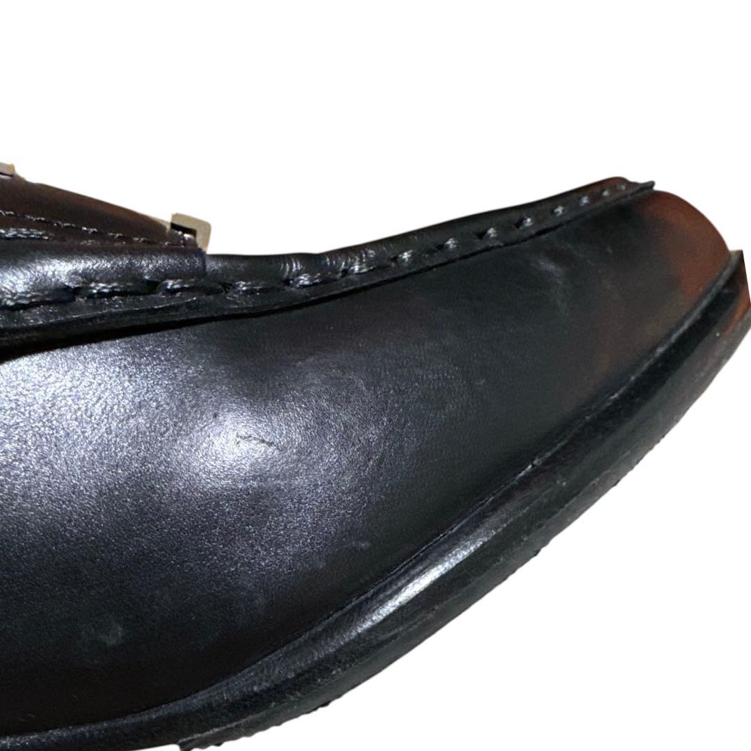 HERMES ブラック ヒール ローファー Hロゴ付き 箱付き