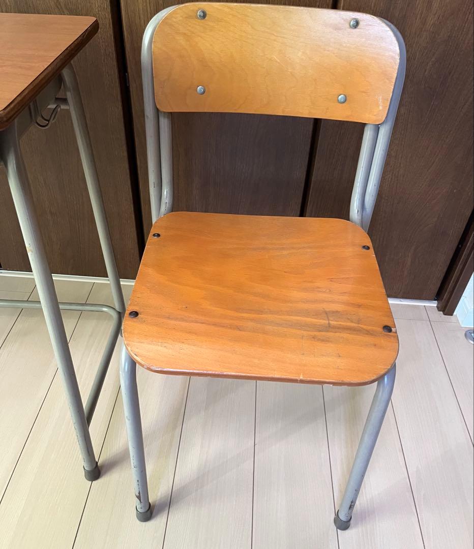 コクヨ 学習机 椅子 セット 大人用 学校机 塾 勉強机 レトロ　カフェでもグー