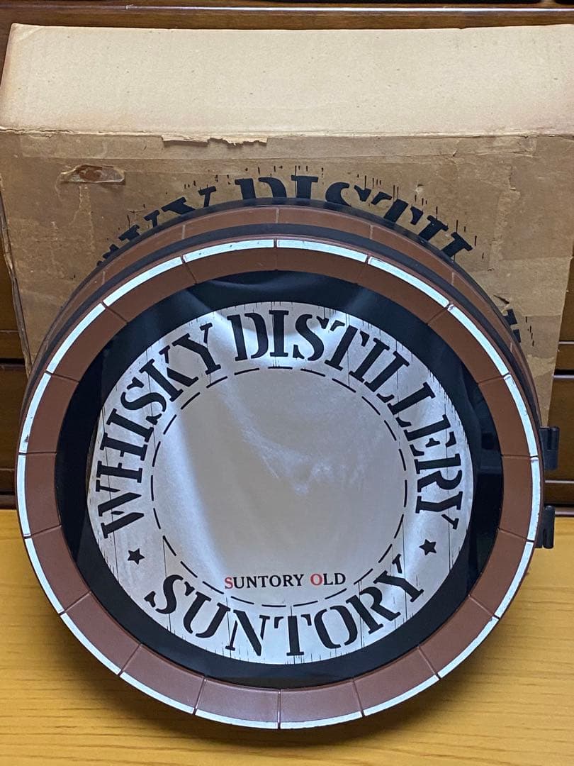 【非売品】サントリーウイスキー 樽型ミラーケース パブミラー 昭和レトロ