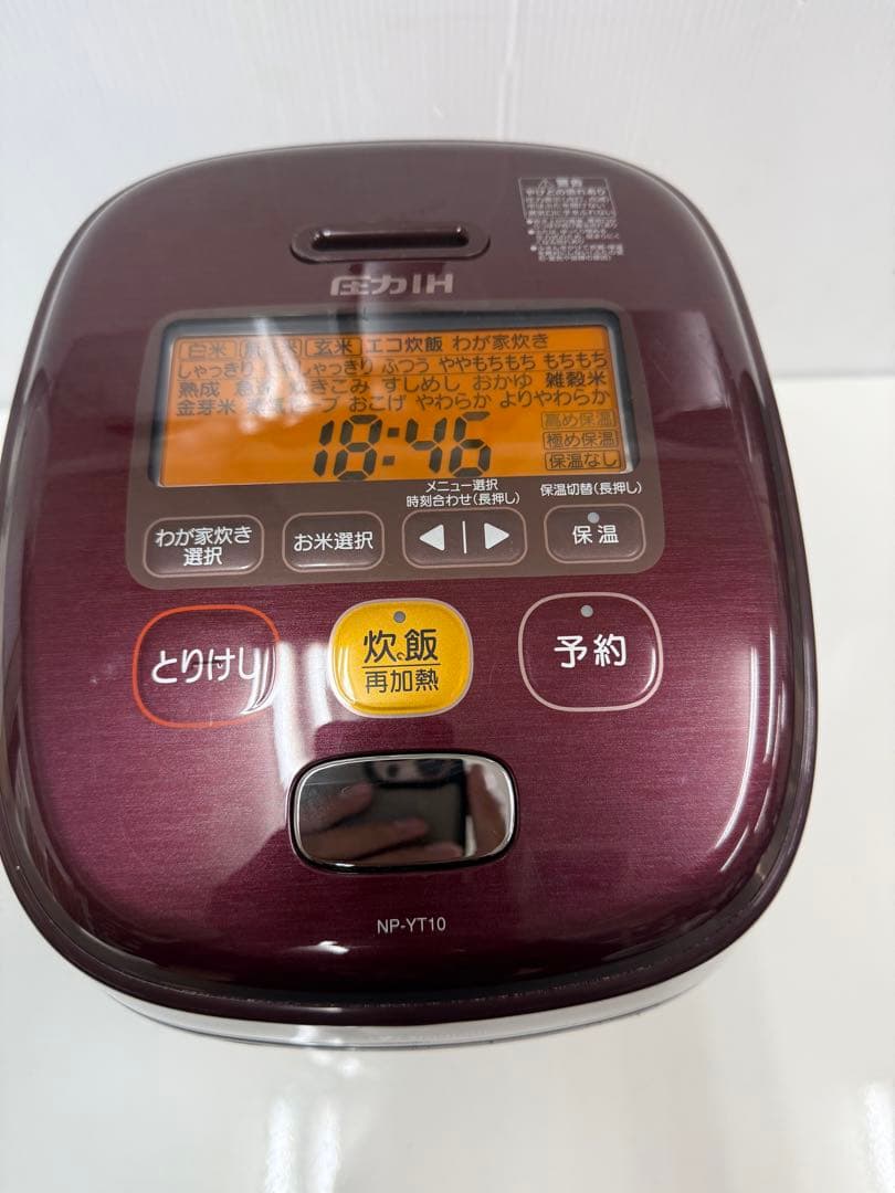 象印 IH圧力炊飯ジャー NP-YT10 ボルドー 動作確認済