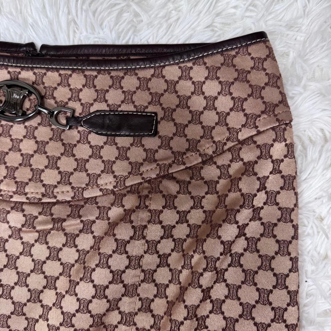 【希少】CELINE　トリオンフ　総柄　スカート ベルト　38size