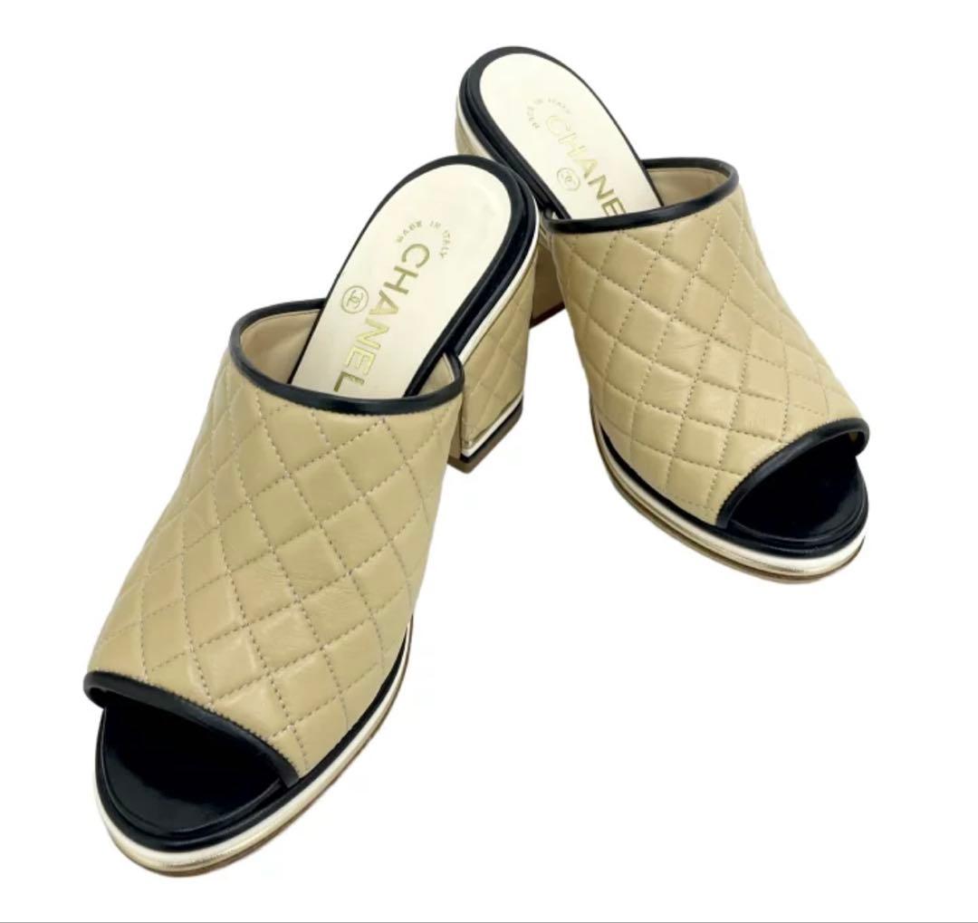 【新品未使用】CHANEL マトラッセ　オープントゥ　サンダル